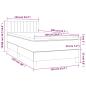 Preview: Boxspringbett mit Matratze Taupe 100x200 cm Stoff