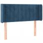 Preview: LED Kopfteil Dunkelblau 83x16x78/88 cm Samt