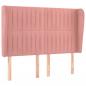 Preview: Kopfteil mit Ohren Rosa 147x23x118/128 cm Samt