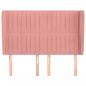 Preview: Kopfteil mit Ohren Rosa 147x23x118/128 cm Samt