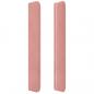 Preview: LED Kopfteil Rosa 147x16x118/128 cm Samt
