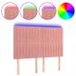 Preview: LED Kopfteil Rosa 144x5x118/128 cm Samt