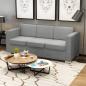 Preview: 3-Sitzer-Sofa Stoff Hellgrau