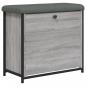 Preview: Schuhbank mit Klappe Grau Sonoma 62x32x56 cm