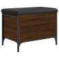 Preview: Sitzbank mit Stauraum Braun Eiche 62x42x45 cm Holzwerkstoff