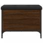Preview: Sitzbank mit Stauraum Braun Eiche 62x42x45 cm Holzwerkstoff