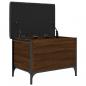 Preview: Sitzbank mit Stauraum Braun Eiche 62x42x45 cm Holzwerkstoff
