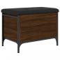 Preview: Sitzbank mit Stauraum Braun Eiche 62x42x45 cm Holzwerkstoff