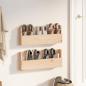 Preview: ARDEBO.de - Wand-Schuhregale 2 Stk. 59x9x23 cm Massivholz Kiefer