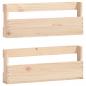 Preview: Wand-Schuhregale 2 Stk. 59x9x23 cm Massivholz Kiefer