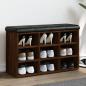 Preview: ARDEBO.de - Schuhbank Braun Eichen-Optik 82x32x50 cm Holzwerkstoff
