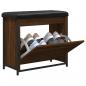 Preview: Schuhbank mit Klappe Braun Eichen-Optik 62x32x56 cm