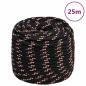 Preview: ARDEBO.de - Bootsseil Schwarz 16 mm 25 m Polypropylen