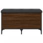 Preview: Sitzbank mit Stauraum Braun Eiche 82x42x45 cm Holzwerkstoff