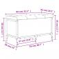 Preview: Sitzbank mit Stauraum Braun Eiche 82x42x45 cm Holzwerkstoff