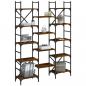 Preview: Bücherregal Räuchereiche 127,5x28,5x172,5 cm Holzwerkstoff