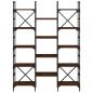 Preview: Bücherregal Braun Eichen-Optik 127,5x28,5x172,5cm Holzwerkstoff