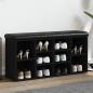 Preview: ARDEBO.de - Schuhbank Schwarz 102x32x50 cm Holzwerkstoff