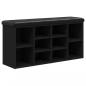 Preview: Schuhbank Schwarz 102x32x50 cm Holzwerkstoff