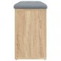 Preview: Schuhbank Sonoma-Eiche 82x32x50 cm Holzwerkstoff
