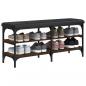 Preview: Schuhbank Braun Eichen-Optik 102x32x47 cm Holzwerkstoff