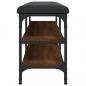 Preview: Schuhbank Braun Eichen-Optik 102x32x47 cm Holzwerkstoff