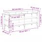 Preview: Schuhbank Braun Eichen-Optik 102x32x47 cm Holzwerkstoff