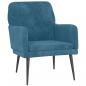 Preview: Sessel Blau 62x79x79 cm Samt