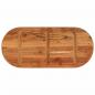 Preview: Tischplatte 110x50x3,8 cm Oval Massivholz Akazie