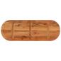 Preview: Tischplatte 140x50x3,8 cm Oval Massivholz Akazie