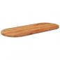 Preview: Tischplatte 100x40x2,5 cm Oval Massivholz Akazie