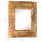 Preview: Handgeschnitzter Spiegel 50x50x2,5 cm Massivholz Mango