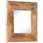 Preview: Handgeschnitzter Spiegel 50x50x2,5 cm Massivholz Mango