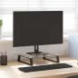 Preview: ARDEBO.de - Monitorständer Schwarz 40x35x8 cm Hartglas und Metall