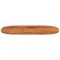 Preview: Tischplatte 80x40x2,5 cm Oval Massivholz Akazie