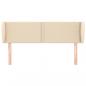Preview: Kopfteil mit Ohren Creme 147x23x78/88 cm Stoff