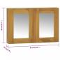 Preview: Spiegelschrank 60x10x40 cm Massivholz Teak