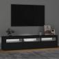 Preview: TV-Schrank mit LED-Leuchten Schwarz 180x35x40 cm