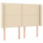 Preview: Kopfteil mit Ohren Creme 147x16x118/128 cm Stoff