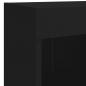 Preview: Wand-Nachttische mit LED-Leuchten 2 Stk. Schwarz