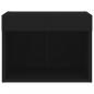 Preview: Wand-Nachttische mit LED-Leuchten 2 Stk. Schwarz