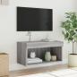 Preview: TV-Schrank mit LED-Leuchten Grau Sonoma 60x30x30 cm