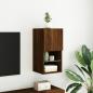 Preview: TV-Schrank mit LED-Leuchten Braun Eichen-Optik 30,5x30x60 cm