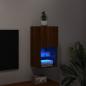 Preview: TV-Schrank mit LED-Leuchten Braun Eichen-Optik 30,5x30x60 cm