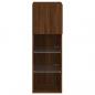 Preview: TV-Schrank mit LED-Leuchten Braun Eichen-Optik 30,5x30x90 cm