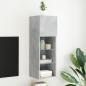 Preview: ARDEBO.de - TV-Schrank mit LED-Leuchten Betongrau 30,5x30x90 cm