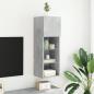 Preview: TV-Schrank mit LED-Leuchten Betongrau 30,5x30x90 cm