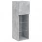 Preview: TV-Schrank mit LED-Leuchten Betongrau 30,5x30x90 cm