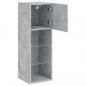 Preview: TV-Schrank mit LED-Leuchten Betongrau 30,5x30x90 cm