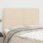 Preview: ARDEBO.de - Kopfteile 4 Stk. Creme 72x5x78/88 cm Stoff